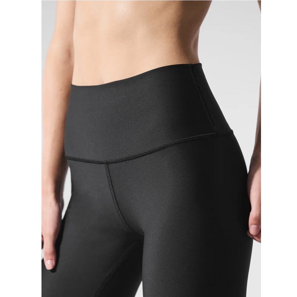 NEW ALO Women’s 7/8 High-waist Airlift Legging Sz MED Black With Keyhole Pocket - Picture 3 of 9